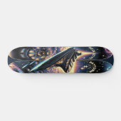 "Raygun Gothic Space Cruiseschip Deck" Skateboard (Horizontaal)
