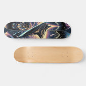 "Raygun Gothic Space Cruiseschip Deck" Skateboard (Horizontaal)
