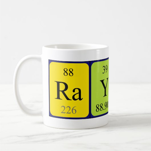 Raymon nom de table périodique mug (Gauche)