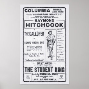 Raymond Hitchcock 1906 theaterkrant ad poster