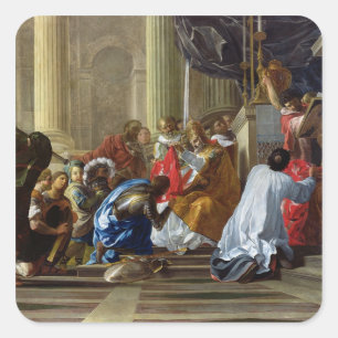 Raymond IV de Saint-Gilles die het kruis innemen Vierkante Sticker