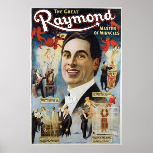 Raymond The Great ~ Miracles  Magic Act Poster