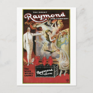Raymond The Great ~ Witches  Magic Act Briefkaart