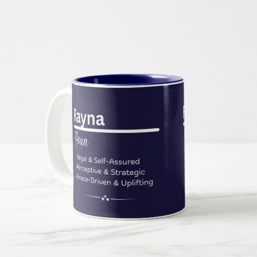 Rayna Personalized Name Coffee Mug (Devant gauche)