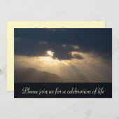 Rayon de faire-part de cérémonie commémorative de (Devant / Derrière)