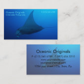 Rayon de Manta dans le carte de visite de mer de (Devant / Derrière)