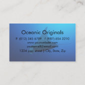 Rayon de Manta dans le carte de visite de mer de (Dos)