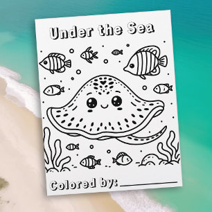 Rayon de repos mignon dans la mer Page de colori