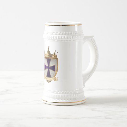 Rayon de sacerdoce violet Crest Stein Mug (Devant droit)