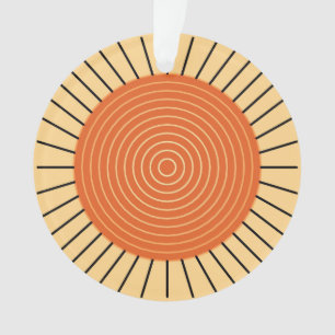 Rayon de soleil géométrique moderne - mandarine