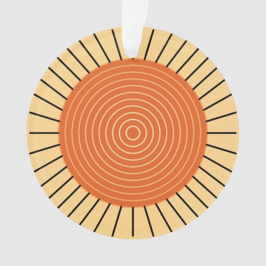 Rayon de soleil géométrique moderne - mandarine (devant)