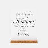 Rayon en lui Symbole acrylique avec bloc de bois (Recto)