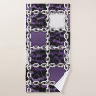 Rayon ultraviolet transparent léopard et chaîne ar