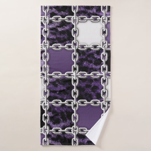 Rayon ultraviolet transparent léopard et chaîne ar (Serviette de bain)