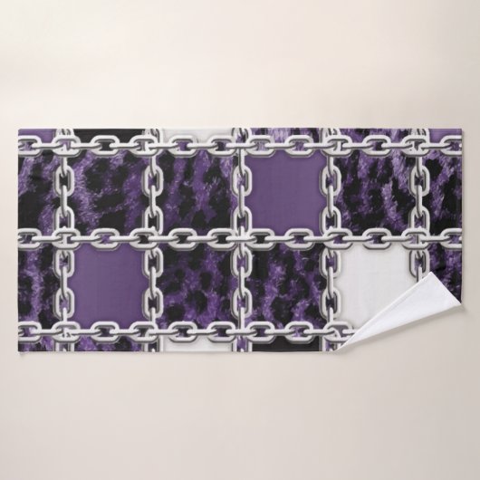 Rayon ultraviolet transparent léopard et chaîne ar (Serviette de bain)