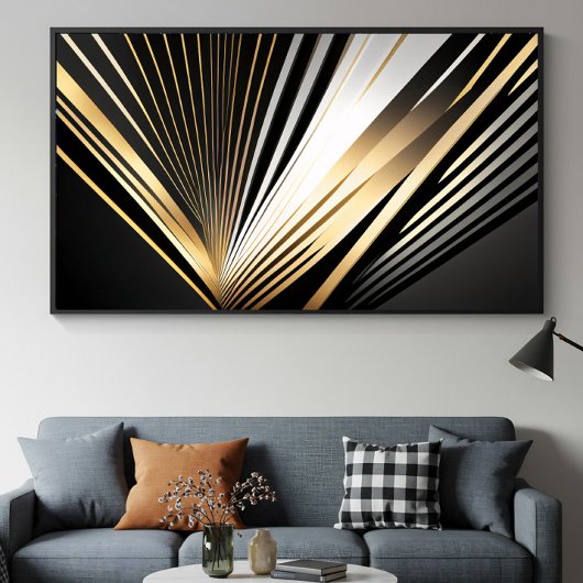 Rayonnement Art Déco Doré