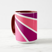 Rayons colorés Mugs monogrammes personnalisés (Devant gauche)