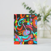 Rayons cosmiques - Carte postale Art Abstrait (Debout devant)