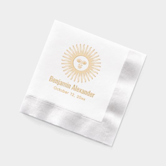 Rayons Sun rustiques avec nom de visage Date (Gauche)