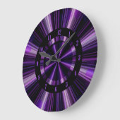 Rayons Violets De Mur Clair Horloge (Angle)