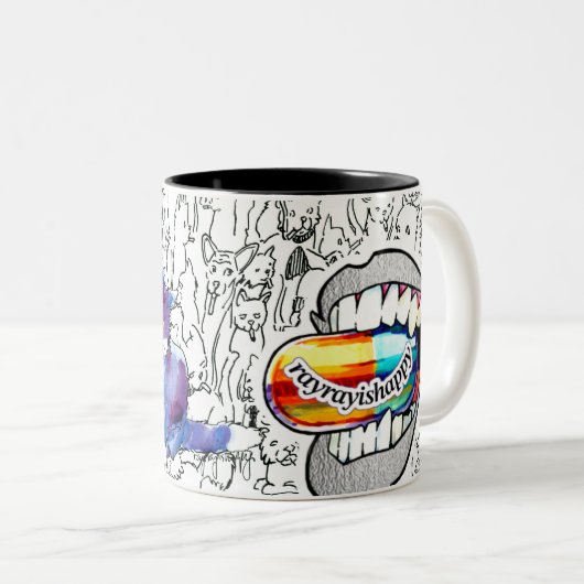 RayRay Logo Scribbles Mug (Devant droit)