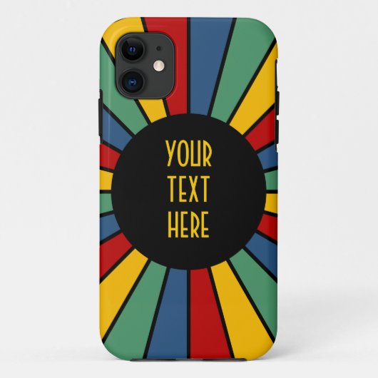 RAYS BUTTON I + uw foto, tekst, monogram Case-Mate iPhone Case (Achterkant)