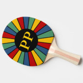 RAYS BUTTON I + uw foto, tekst, monogram Tafeltennisbatje (Zijkant)
