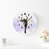 *~* Rays Crystals Cosmic Black Gold Goddess Moon Grote Klok (Huis)