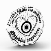 Rays, Heart, Black Evil Eye Protection monogram | Fotoblokken (Links)