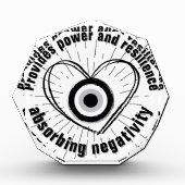 Rays, Heart, Black Evil Eye Protection monogram | Fotoblokken (Voorkant)