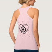 Rays, Heart, Black Evil Eye Protection monogram | Tanktop (Achterkant)