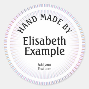  RAYS kleurde 1 + uw rug. en tekst Ronde Sticker