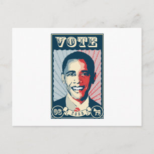 RAYS OBAMA STEMMEN - PNG.NL BRIEFKAART