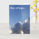 Rays of Hope words of encouragement Kaart (Gele Bloem)