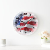 Rays of Light American Flag Patriotic Grote Klok (Huis)