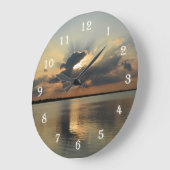 Rays of Sun Sunset Wall Clock Grote Klok (Hoek)