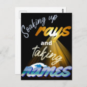 Rays opnemen en Names Summertime innemen Briefkaart (Voorkant / Achterkant)