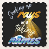 Rays opnemen en Names Summertime innemen Kartonnen Onderzetters (Voorkant)