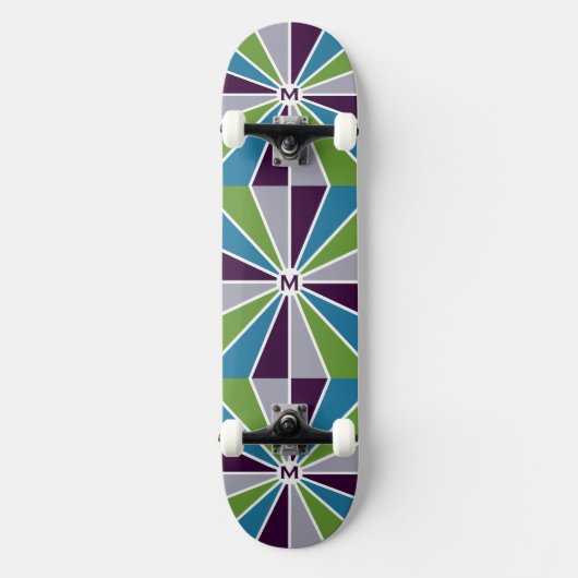 Rays Pattern aangepaste initiaal skateboards (Voorkant)