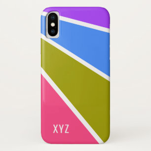 Rays Pattern aangepaste monogram-hoesjes iPhone X Hoesje