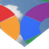 RAYS RAINBOW FLAG BUTTON + uw achtergrond Tafelkleed (Gekanteld)