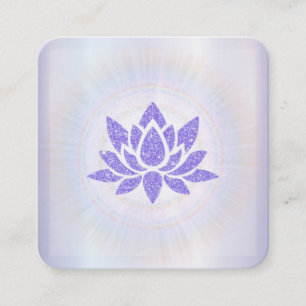 *~* Rays Reiki Energy Healing Lotus Lavender Vierkante Visitekaartje
