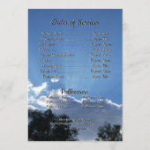 Rays van Storm Clouds Quote Photo Funeral Programma (Achterkant)