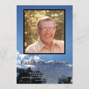 Rays van Storm Clouds Quote Photo Funeral Programma