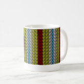 Rayure - brique olive - tasse (Devant droit)