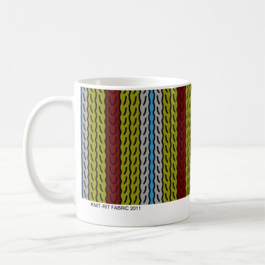 Rayure - brique olive - tasse (Gauche)
