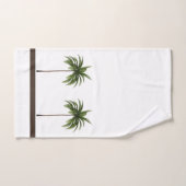 Rayure Brown et palmier vert (Serviette à main)