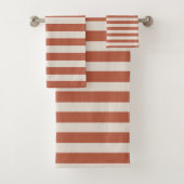 Rayure cabane Boho terre cuite orange et sable (En situation)