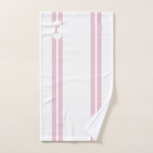 Rayure Checkered blanche rose d'Ombre de (Serviette à main)