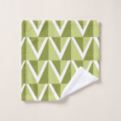 Rayure Chevron Vert (Gant de toilette)